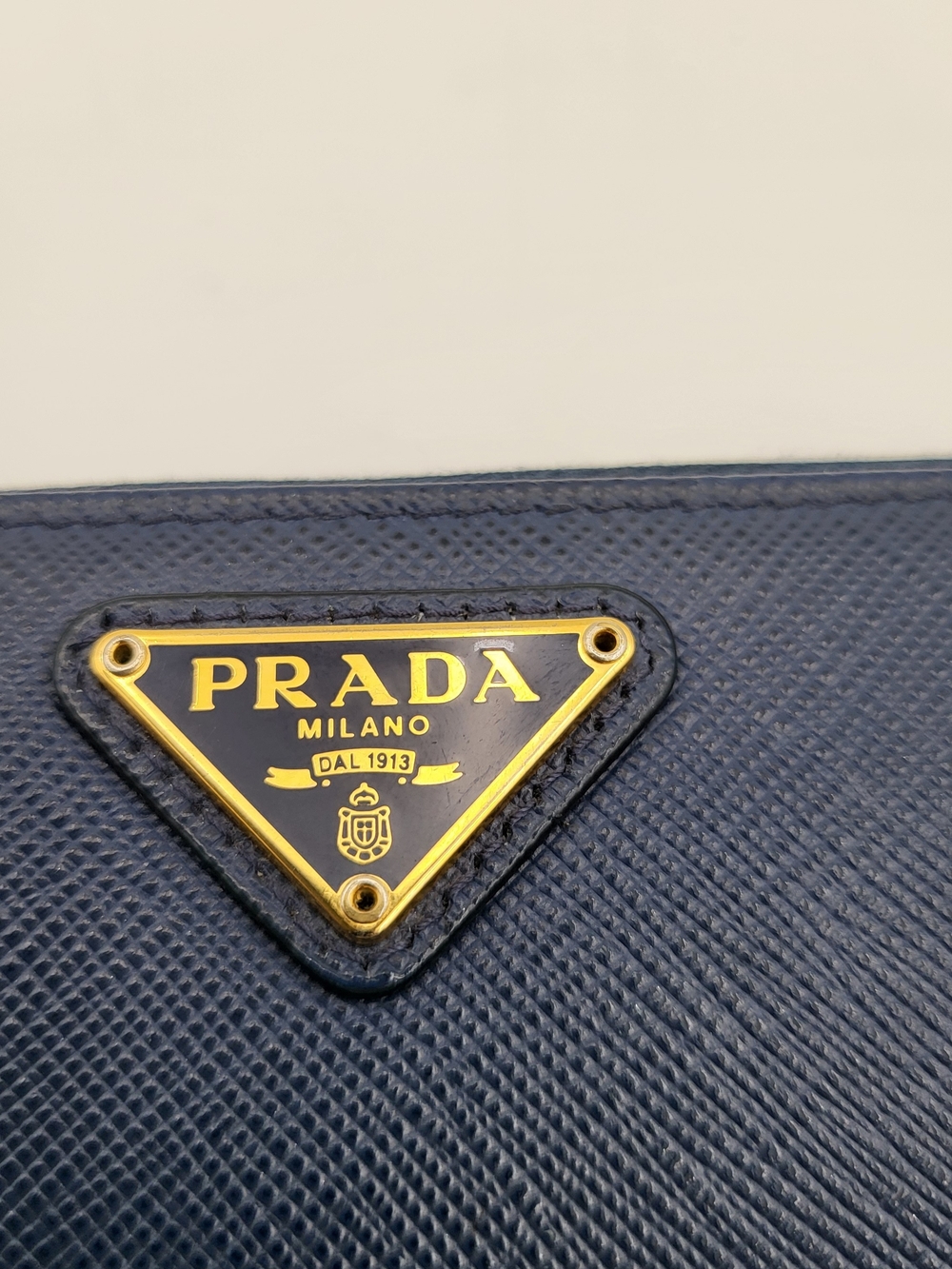 PRADA Blue Saffiano Leather Large Organizer Zip Wallet. Authentic. - Picture 2 of 16